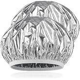 Brvlsoc Reusable Aluminum Foil Heat Cap &ndash; Deep Conditioning Processing Cap with Elastic Band, Hair Treatment &amp; Coloring Cap for Salon, Sauna &amp; Home
