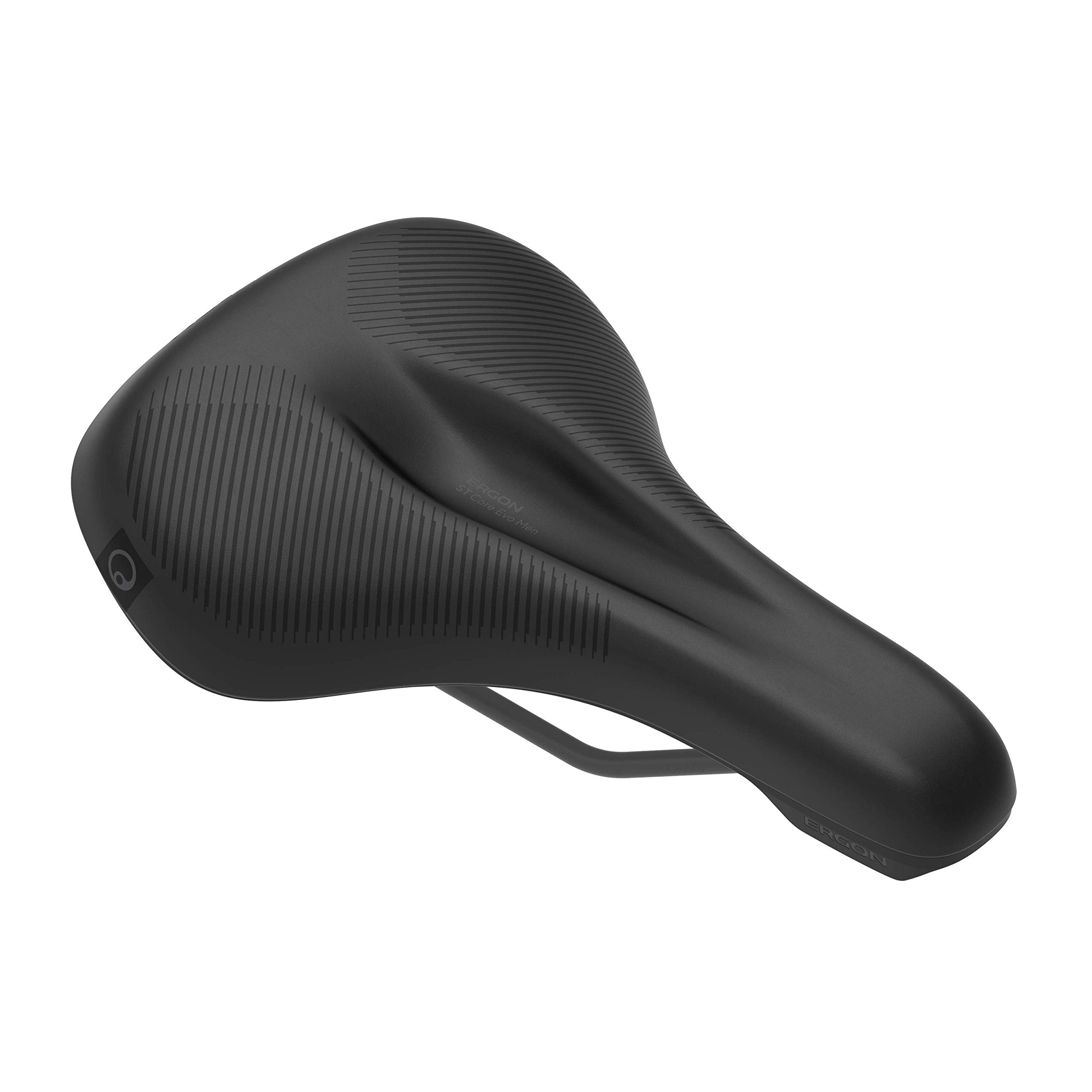 ERGON ST Core Evo Mens Comfort Bicycle Saddle, Med/Lrg, Black/Grey