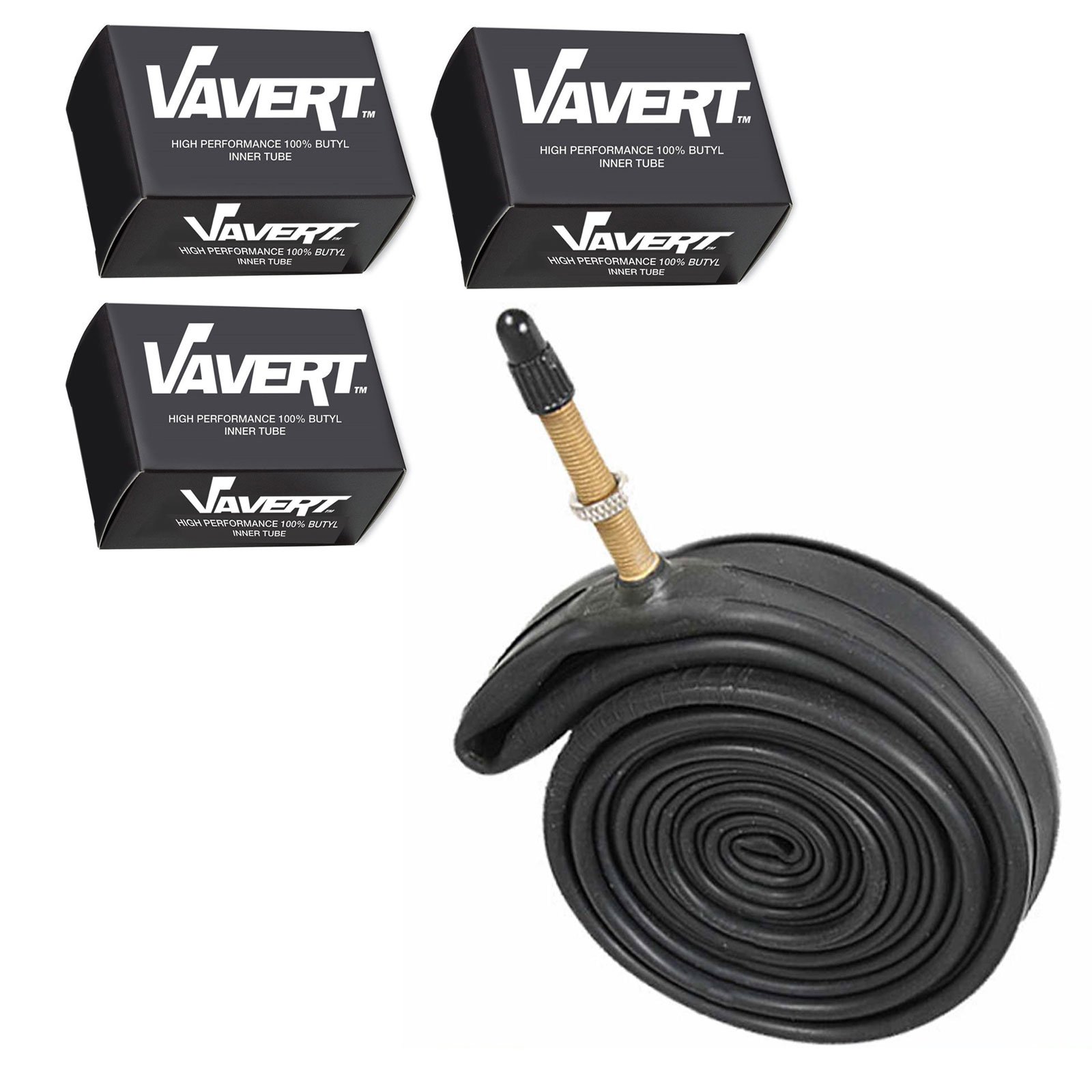 Vavert 26" x 1.75-2.1 Mountain Bike Inner Tubes - Presta Valve (Pack of 3)