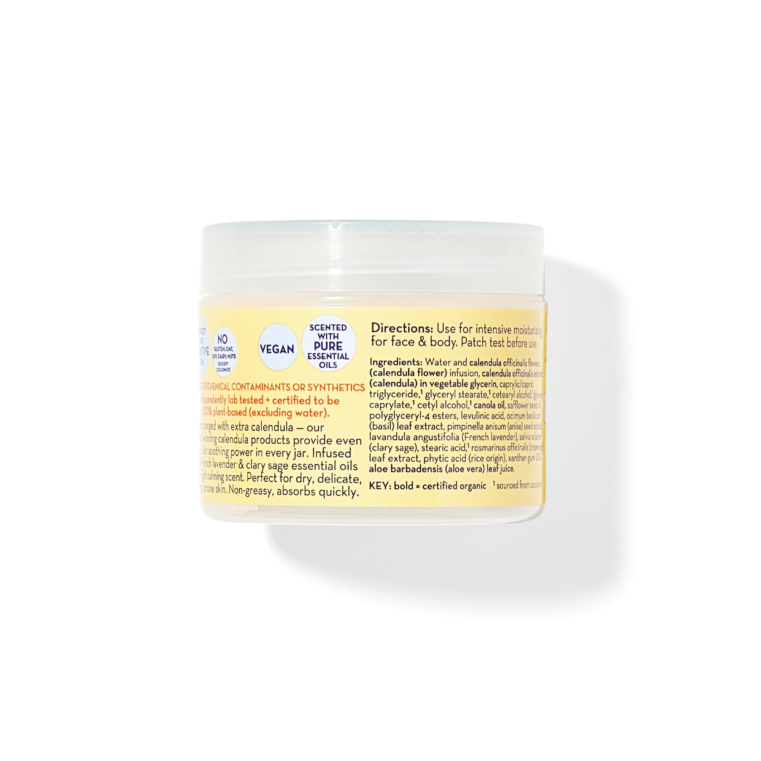 California Baby Calendula Cream | 100% Plant-Based Moisturizer | Lavender Baby Lotion | Face Moisturizer For Dry Skin | Hypoallergenic | 2.9 oz / 82g