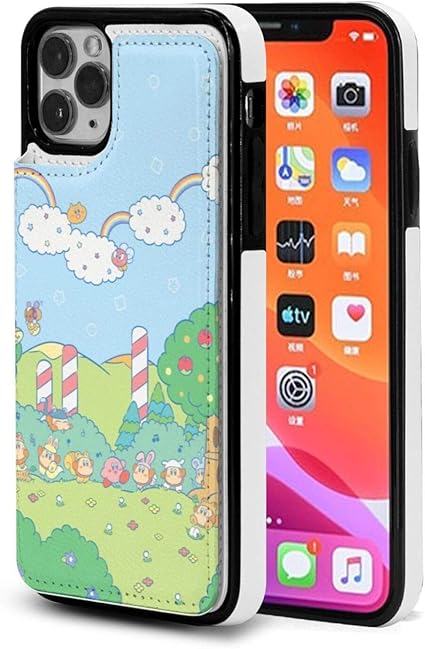 Amazon ホワイトマル 星のカービィ Iphone11 Iphone11pro Iphone11promax 用ケース 手帳型 財布型 Iphone Case スタンド機能 カードスロット カードホルダ付き収納 小銭袋付き Puレザー ケース カバー 携帯電話 スマートフォンアクセサリ ストラップ マグネット 内蔵