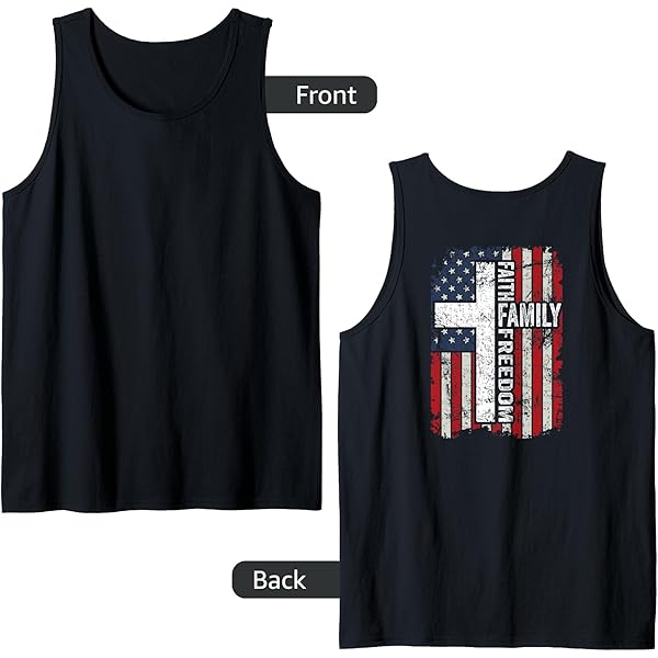 Faith Family Freedom American Flag Gift T-Shirt