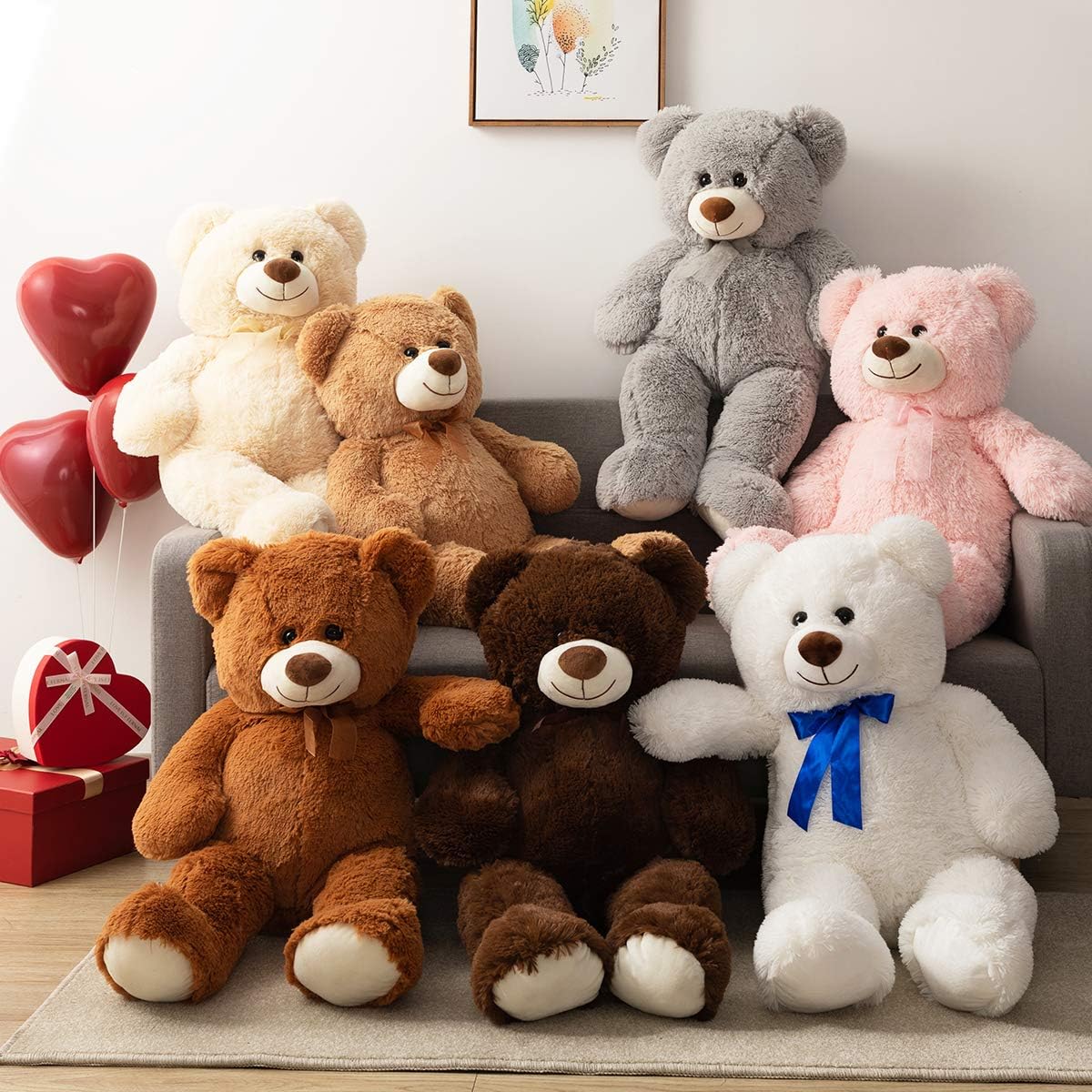 HollyHOME Teddy Bear Plush Giant Teddy Bears Stuffed Animals Teddy Bear Love 36 inch: Toys & Games