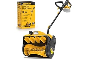 ADOTOCAM Cordless Snow Shovel for DeWalt 20V Battery (Tool Only), 12-Inch Electric Snow Blower with LED Light & Directional Plate, 23FT Throw Distance for Patio/Deck/Driveway