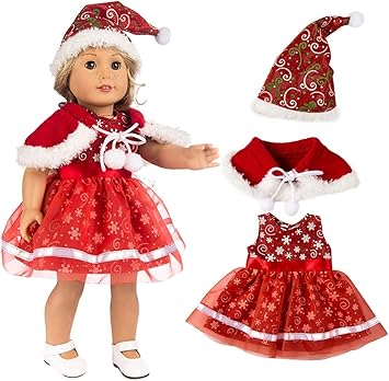 18 inch doll christmas dress