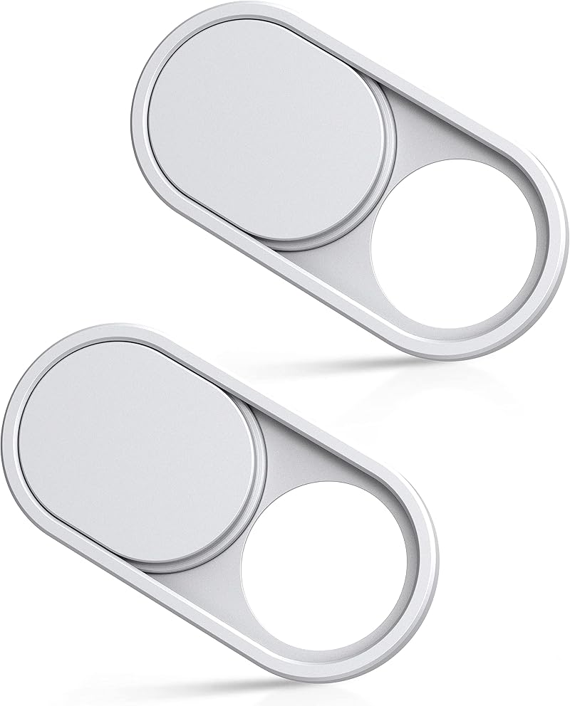 imluckies 2 Pack Metal Webcam Cover for Laptop MacBook iPad Tablet iPhone White