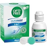 OPTI-FREE Puremoist Multi-Purpose Contact Lens Solution (2 Oz, Travel Pack) | Disinfecting Cleaner, Cleans, Rinses, Disinfects &amp; Stores Soft &amp; Silicone Hydrogel Lenses, Contact Lens Case Included