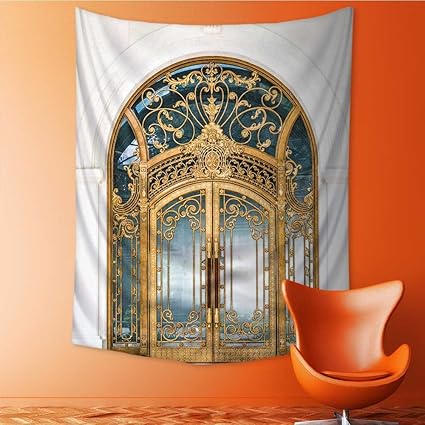 Amazon Com Wall Hanging Tapestries Beautiful Arched Doorway Door