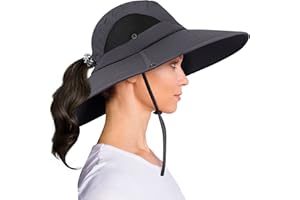 Leotruny Sun Hat with Ponytail Hole: Women Hat for Beach Fishing Hiking Camping Gardening - Outdoors Tribe UV Protection Hat