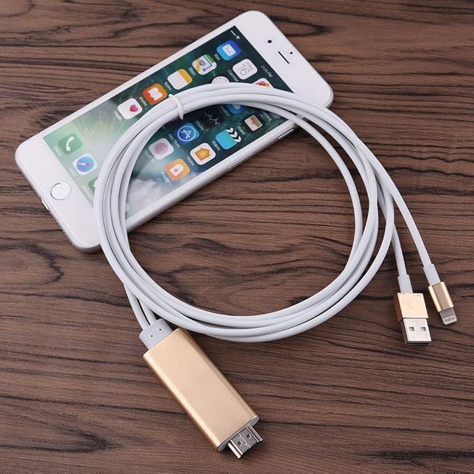 1080P HDMI HDTV AV Cable Adaptador para iPhone 5 5S 6 6S 7 Plus ...