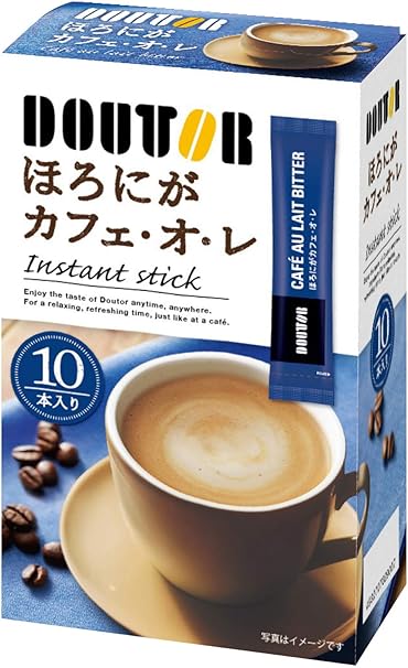 Amazon Co Jp ドトールコーヒー ほろにがカフェ オ レ インスタントスティック 10袋 6箱 インスタント スティック Food Beverage Alcohol