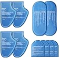 RelaxCoo Replacement Gel Ice Packs for Cold Therapy Socks & Hand Ice Pack Gloves (10-Piece Set) Extra Reusable Ice Pack Compresses for Injuries - L Blue