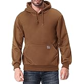 TUAOVA Men's Relaxed Fit Fleece-Lined Pullover Hooded Sweatshirt Comfortable and Soft