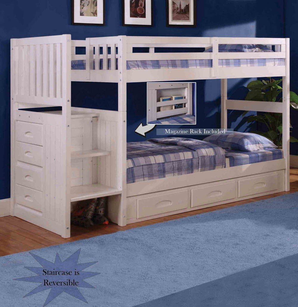 White Bunk Beds With Drawers Top Bunk Beds Review
