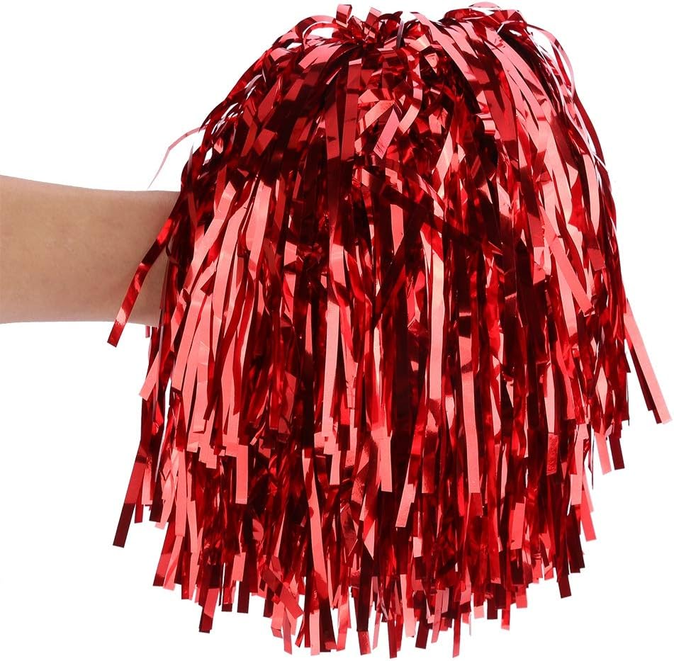 6pcs Cheerleading Pom Poms with Baton Handle - Image 4