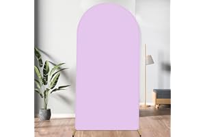 ZPIGTOOR Spandex Fitted Arch Backdrop Cover Chiara Backdrop Cover,2-Sided Wedding Arch Cover for Wedding Ceremony Birthday Party Baby Shower Banquet Decoration(3.3 x 6.6 ft, Lavender)