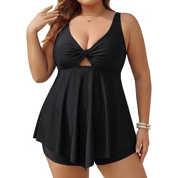 NIeyook Plus Size Swimsuit For Women 2 Piece Tummy Zambia - View #3