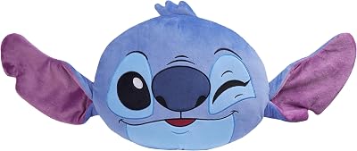 Disney Stitch 3D Plush Pillow Cushion Blue Purple 36x30 cm