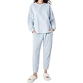 DAVID ARCHY Women's Fleece Loose Pajamas Warm Soft Fluffy Winter Loungewear Thermal Sleep Pjs Set with Pockets