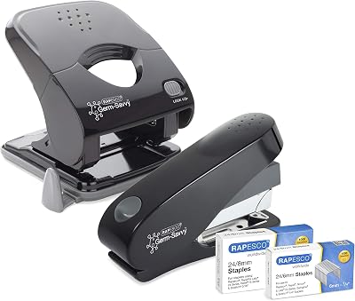 Rapesco Germ-Savvy Antibacterial ECO Luna Less Effort Stapler & X5-40ps Hole