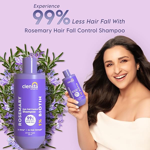 CLENSTA ROSEMARY ANTI HAIR LOSS SHAMPOO | 8.45 FL OZ (250ML) | STRENGTHENS HAIR & ADDS SHINE | WITH BIOTIN FOR HAIR GROWTH | SULFATE FREE | FOR MEN & WOMEN