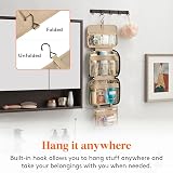 Lifewit Large Hanging Travel Toiletry Bag Mint Green with 4 Compartments view 6