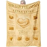 SNUGLYZEN Grandma Blanket Gifts - Cozy Hugs Throw Blanket 60x50 Inches, Heartwarming Appreciation Gift, Unique Sentimental Birthday for Grandma from Grandkids, Family Keepsake