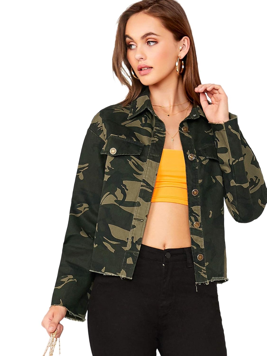 camo jean jacket womens