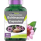 tnvitamins Echinacea Capsules - 180 Capsules (Two Month Supply!) | Immune Health Support* | Herbal Supplement with Echinacea Purpurea | Non-GMO