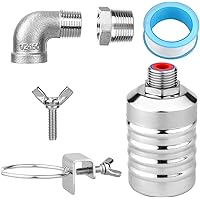 2pcs Water Float Valve, Stainless Steel Automatic Water Level Control Float Valve 1/2in and 3/4in Connection Types for Fish T