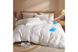 WYFKYMXX Waterproof Duvet Cover Washable＆Reusable Breathable White Incontinence Duvet Protector Cover with Zipper Closure (Cal King)
