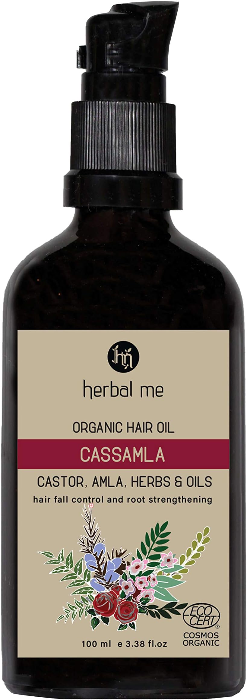 HM HERBAL ME Cassamla Organic Hair Oil -Castor, Amla, Herbs and Oils - 100 ml