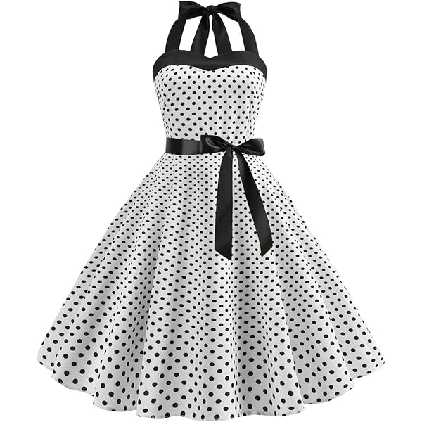 slim fit dress slacks Zapaka Women Red 1950s Dress Hepburn Style Halter Neck Polka Dots Vintage  Dress – ZAPAKA NZ