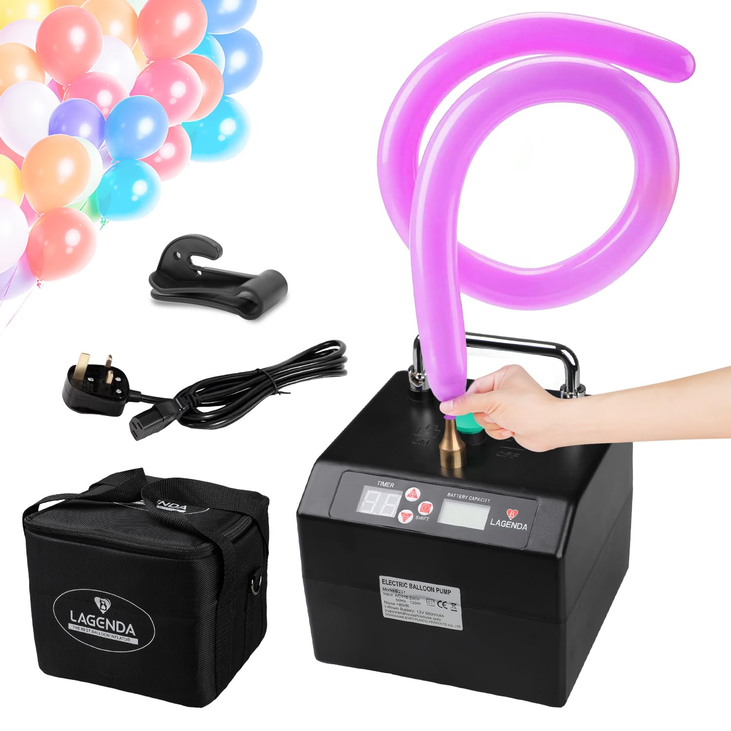 Photo 1 of Lagenda B231 Baby inflator V3.0 Electric Portable Balloon Blower Machine, Automatic Balloon Pump, Professional Balloon Inflator Battery Operated with Timer for Party Events Decorations