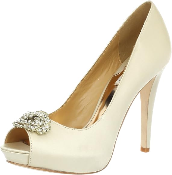 badgley mischka witney embellished peep toe pump