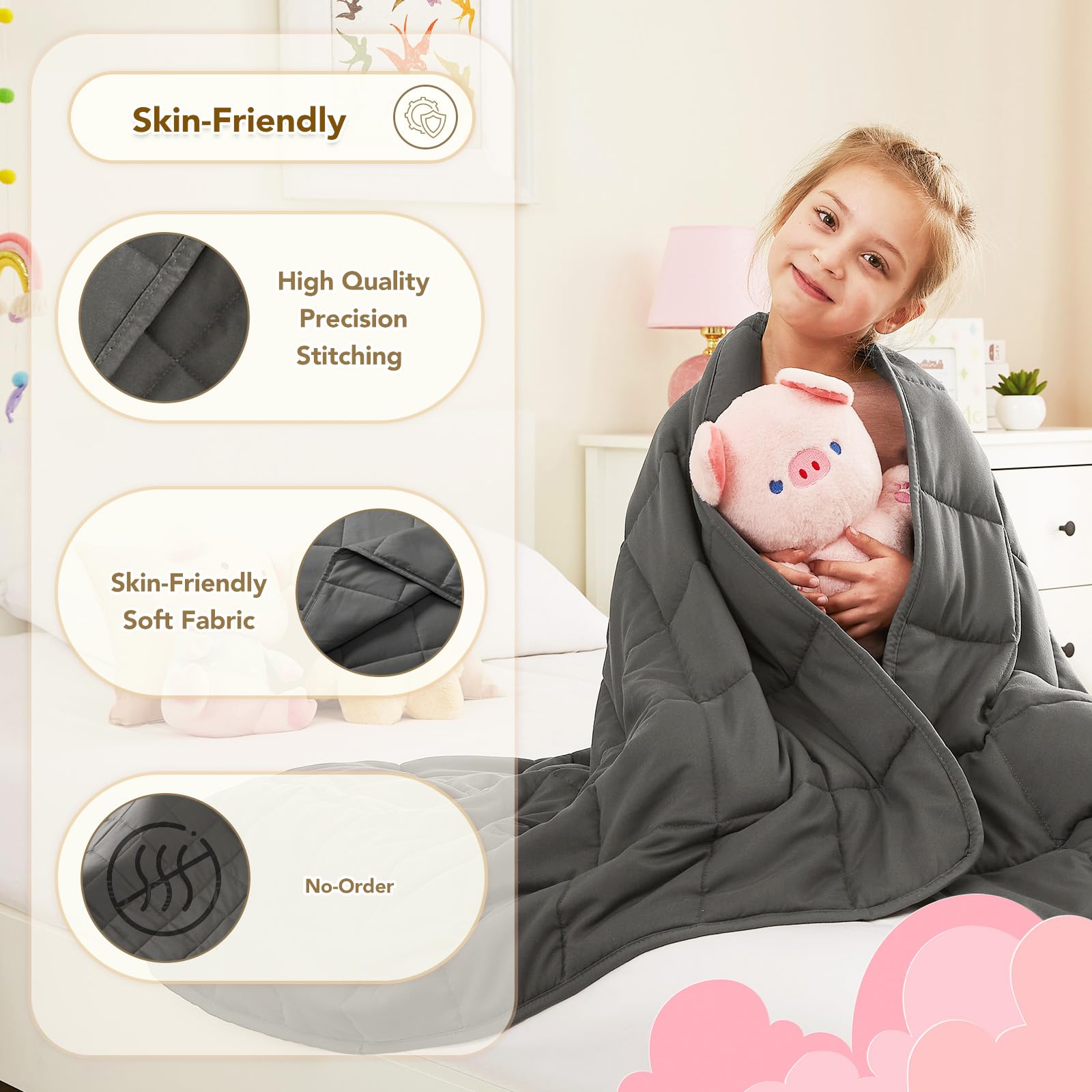 CuteKing Weighted Blanket (7lbs, 40