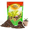Omitgoter Seed Starting Soil Mix 1qt, Seed Starter Seedling Soil Ready to Use Suitable for Vegetable, Flower, Houseplant and Bonsai