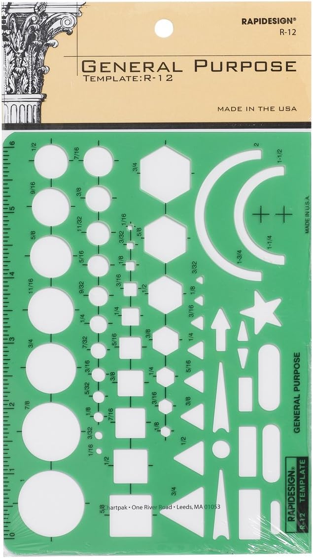 Rapidesign Master General Purpose Template, 1 Each (R18) : Paper Templates : Office Products