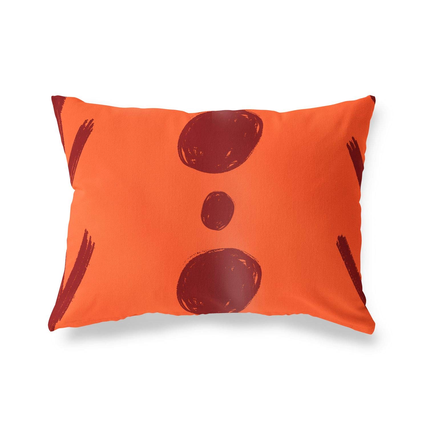 BonaMaison Decorative Cushion Cover, Orange Bordeux Throw Pillow Covers, Home Decorative Pillowcases for Livingroom, Sofa, Bedroom, Size: 45X60 Cm - Designed and Manufactured in Turkey