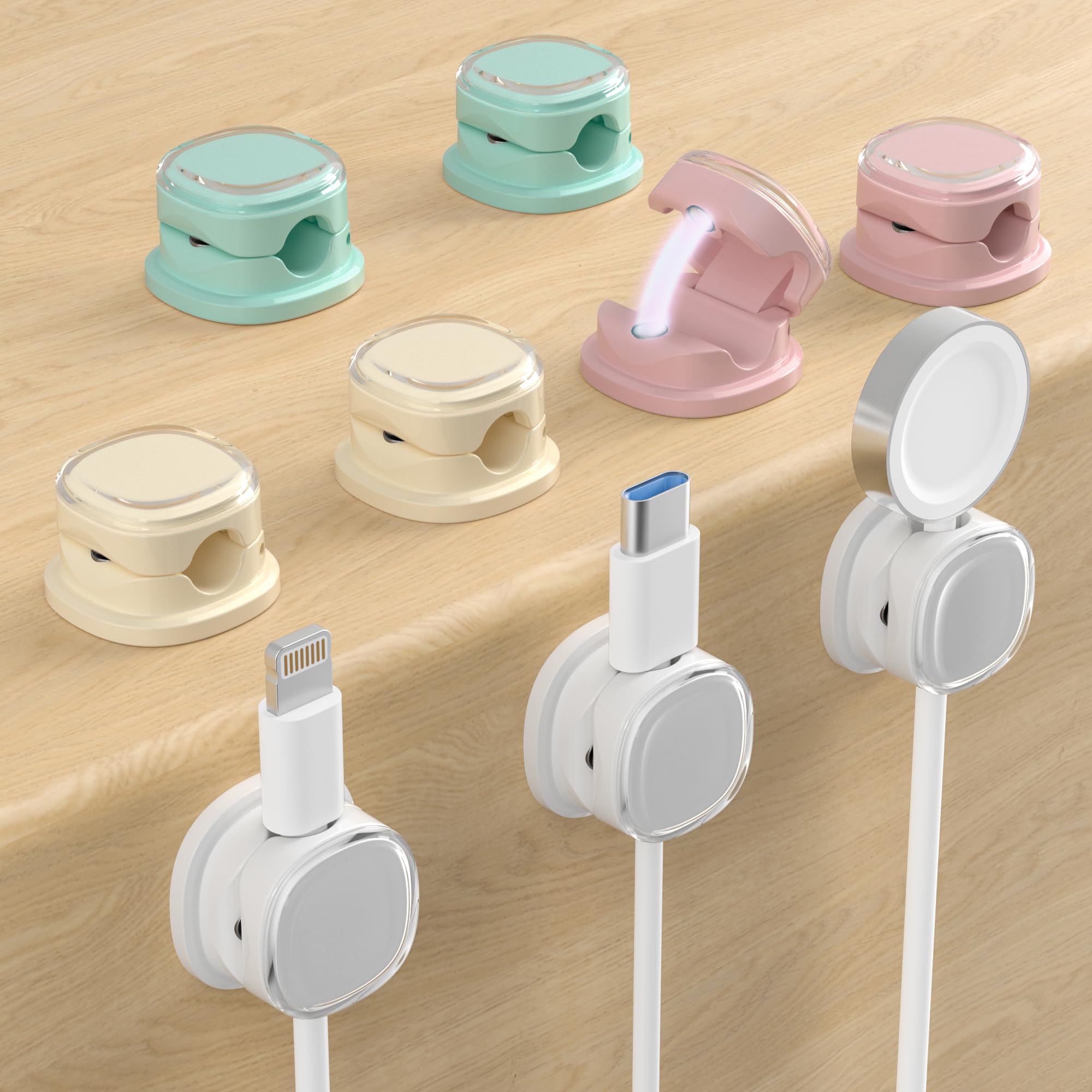 Magnetic Cable Clips, Adjustable Cord Holder