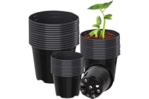 DUNPUTE Nursery Pots Variety Pack 4 5 6 Inch, 36 Pack Seedling Pots with Drainage Holes, Seed Starting Pots Assorted Sizes for Flower, Succulent, Herb (4 5 6 Inch)