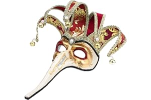 Quligeta Mardi Gras Venetian Plague Doctor Jester Mask Masquerade Halloween Wall Decorative Mask