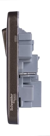 Schneider Electric Lisse Screwless Deco 13A Switched Socket SP 2USB Mocha view 3