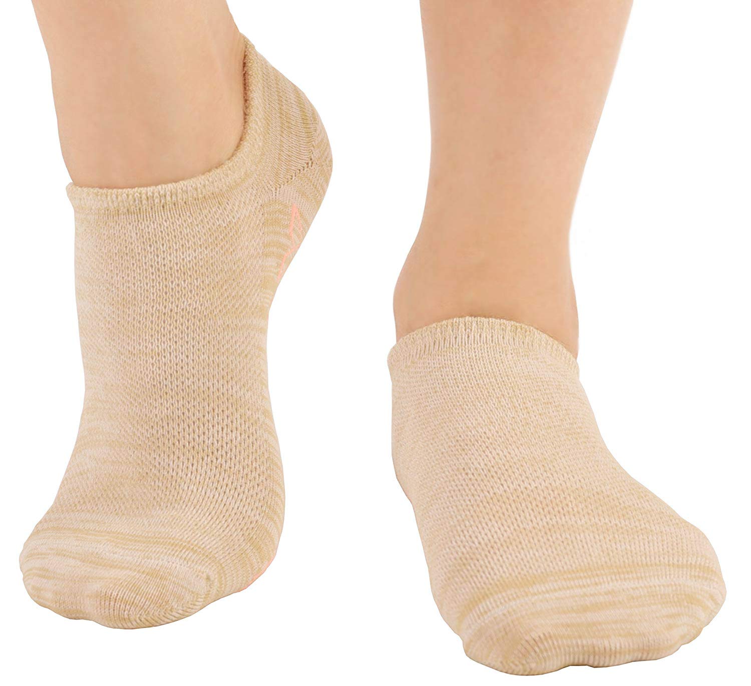 CUSOX Women\'s No Show Antibacterial Odor Free Socks with Seamless Toe 3 Pairs