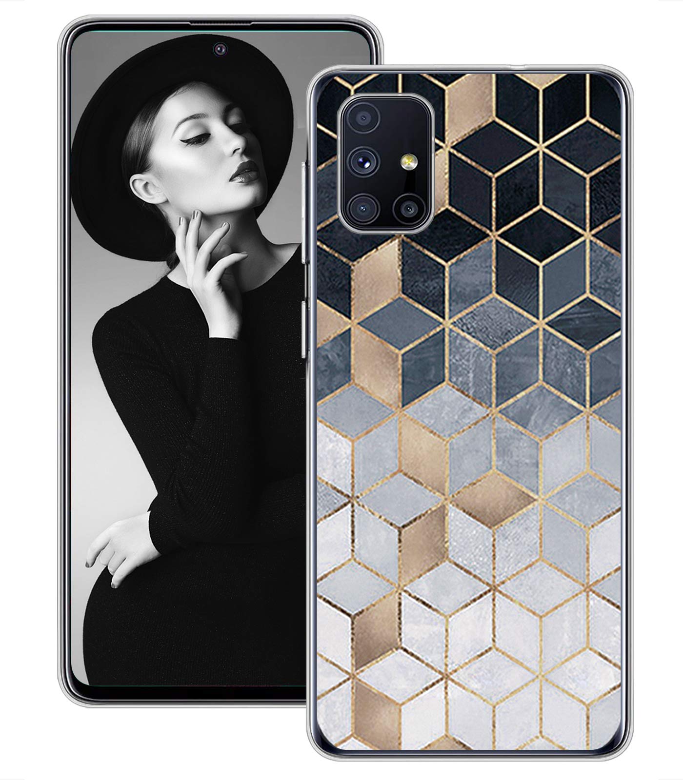 Galaxy M51 Case Marble Cover Compatible With Samsung Galaxy M51