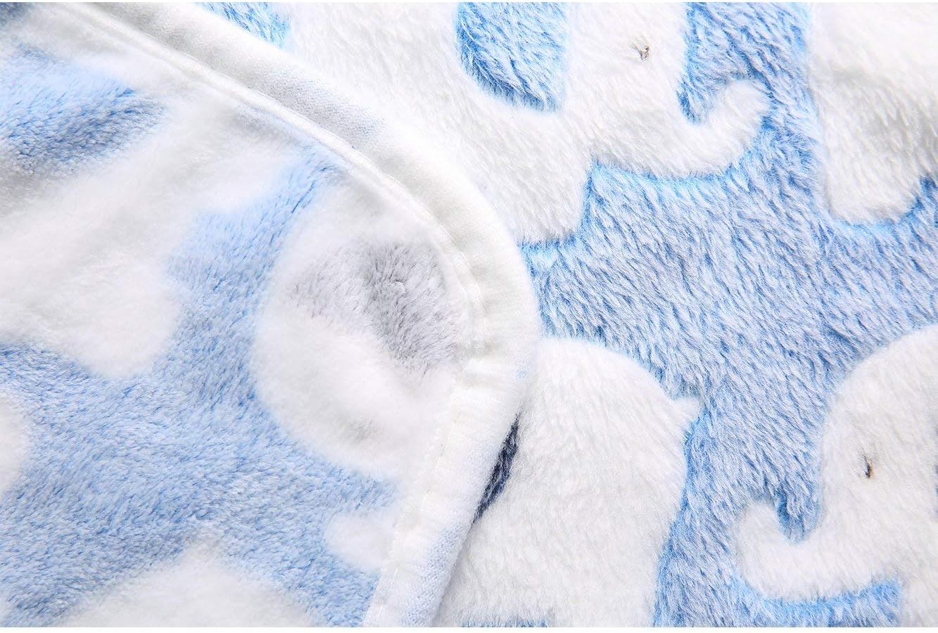 Luciphia 1 Pack 3 Blankets Super Soft Fluffy Premium Cute Elephant Pattern Pet Blanket Flannel Throw for Dog Puppy Cat Blue/Pink/Yellow Small : Pet Supplies