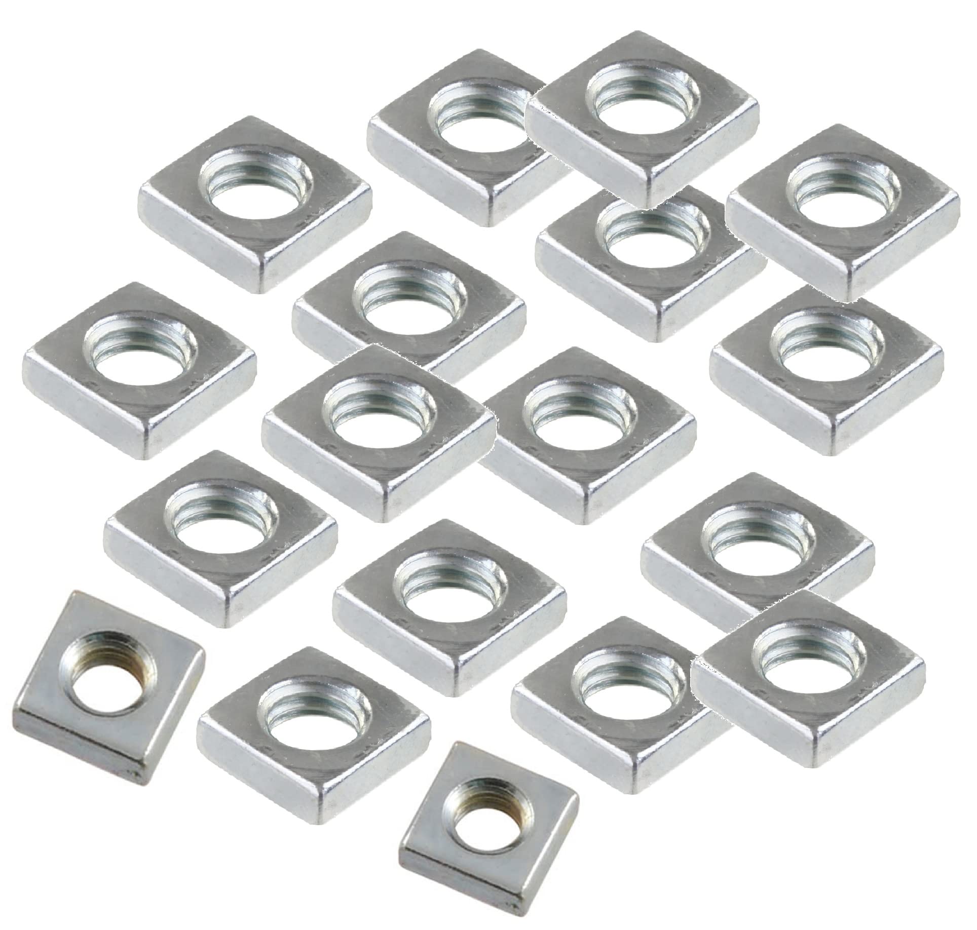 TERF® M10 Square Nut M10 (10mm) Steel Square Nuts - Pack of 25