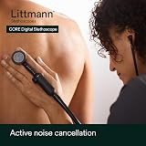 3M Littmann CORE Digital Stethoscope, Black, 69 cm, Model 8490 view 7