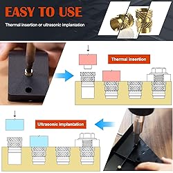 Ktehloy 400Pcs Threaded Inserts, M2 M2.5 M3 M4 M5