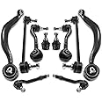 A-Premium Set of 10, Front Lower Forward & Rearward Control Arm, Lower Ball Joint, Sway Bar Link, Outer Tie Rod End, Compatible with BMW E53 Series - X5 2000 2001 2002 2003